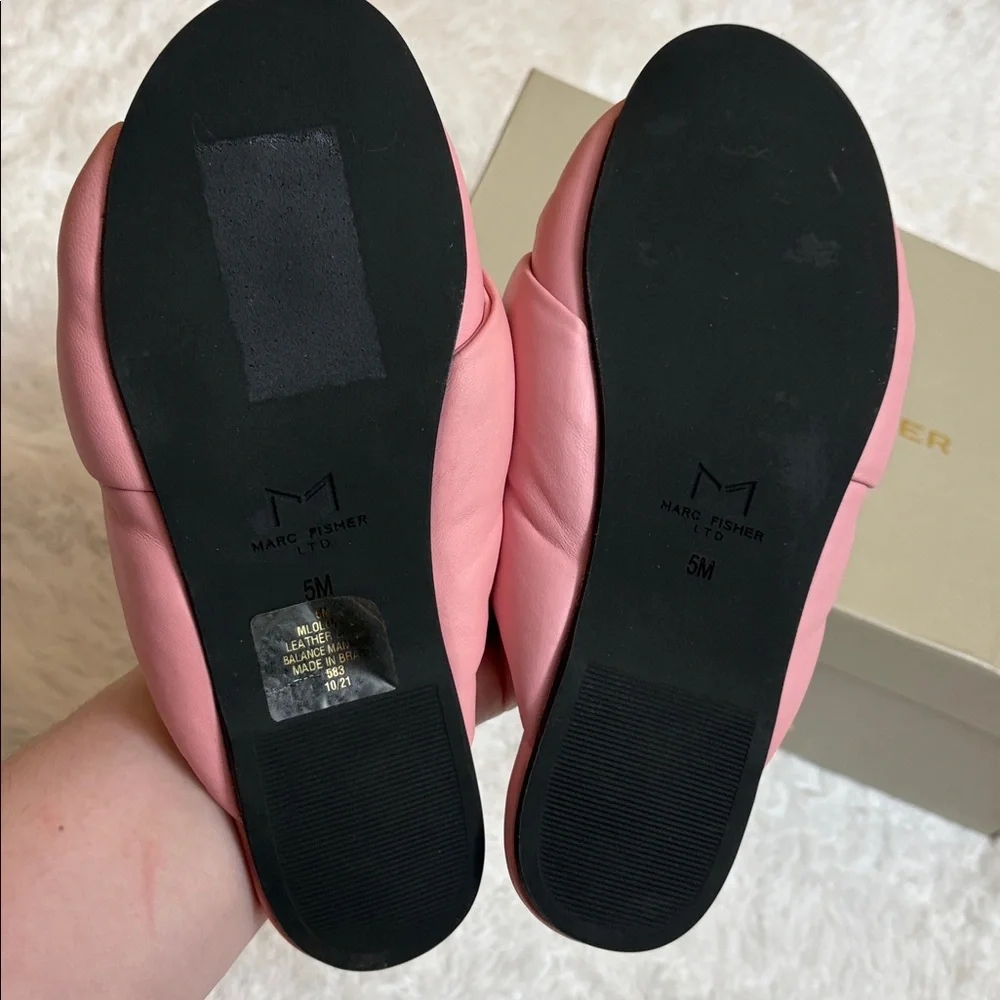 Marc Fisher Medium Pink Olgalia Slip On Slide Sandals Size 5M